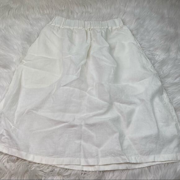 La Petite Alice Nella Linen Skirt White Size M - Picture 2 of 8